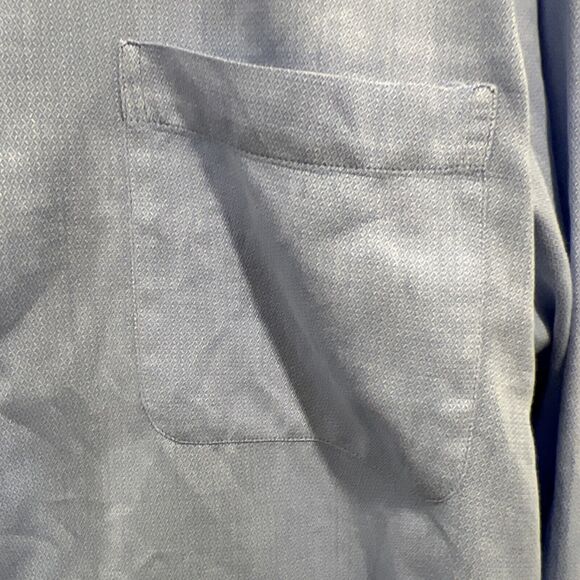 Bill Robinson men’s blue button up shirt hundred percent cotton long sleeves 16 - Picture 6 of 11